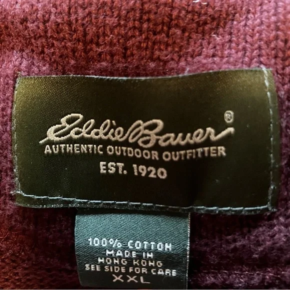 Eddie Bauer Burgundy Pullover Sweater - XXL - Picture 4 of 7